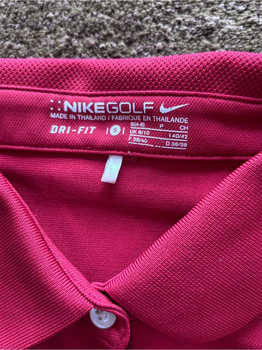 Nike red  Sleeveless Golf Polo with Button Placket